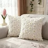 a ray of sunshine Kissenbezug 45x45 cm,2er Set Kissenhülle Blume,Kissenbezug Kordsamt,Zierkissenbezug Dekokissen mit Blumen,Sofakissen Blume für Sofa Sessel Zuhause Schlafzimmer