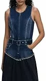 Desigual VEST_POPLIN, 5053 DENIM MEDIUM WASH, XL
