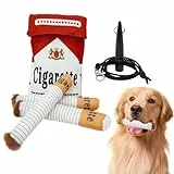 GUTERTOP Aundespielzeug ZigaretteMit Hundeerziehungspfeife, Interaktives Zigaretten Spielzeug Hund, Cigarette Dog Toy, Interaktives Spielzeug für Kleine, Mittelgroße und Gro