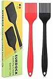 SURDOCA Backpinsel Silikonpinsel Küchenpinsel kochpinsel- 2PCs 8.2' BPA-freies Silikon in Lebensmittelqualität Pinsel Küche, 446℉ (230℃) Wärmebeständigkeit Pinsel Backen BBQ Grillpinsel