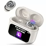 VEKJ Bluetooth Kopfhörer, Mini Schlafkopfhörer Bluetooth 5.4 mit Touchscreen, 2025 Neue in Ear Kopfhörer Kabellos mit ENC Noise Cancelling, IP7 Ohrhörer mit 48H Immersiver Deep Bass Ohrhörer, Weiß