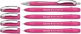 Schneider 150265 Slider Memo XB und Slider Rave XB Kugelschreiber (Gehäusefarbe: power pink, Schreibfarbe: blau) 4+1 Stück