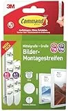 Command Klebestreifen, Vorteilspack 8 × 2 Größe und 4 × 2 Mittel (24 Strips), Weiß – Bilder Aufhängen ohne Bohren, Rückstandsfreies Ablösen