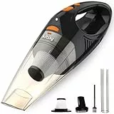 kitsky Handstaubsauger Akku Kabellos, Auto-Staubsauger, mit leistungsstarker Saugkraft, Mini-Staubsauger, für Sofas, Matratzen und Fenster, 12000PA, Handheld Cordless