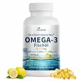VivoNu Omega 3 Weichkapseln - 360 Kapseln - 4200mg Fischöl mit 3900mg Omega-3, 2700mg EPA, 1100mg DHA & 100mg DPA pro Portion - aus nachhaltigem Fischfang