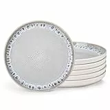 vancasso Speiseteller Steingut, Essteller set 6 Personen, Ø 26 cm Teller Set, Geschirr für Spülmaschine und Mikrowelle, Pastateller, Kuchenteller Beige