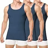 Unterhemd Herren 3/5er Pack Tank Top Baumwolle Männer Schwarz Weiss Mehrfarbig