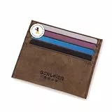 Berliner Bags Vintage Kartenetui aus Leder, Slim Kreditkartenetui mit RFID-Schutz und Geschenkbox, für Herren und Damen - Braun