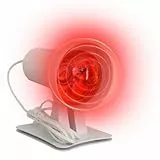 Lotvic 150 Watt Rotlichtlampe, Rotlichtlampe Wärmelampe, Infrarotlampe, Einstellbare Zeit und Temperatur, Medizinprodukt mit wohltuender, Lockerung & Allgemeines Wohlbefinden