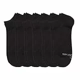 Skechers Damen Sneakersocken - weicher Baumwollmix, einfarbig, Vorteilspack, 6er Pack (2x 3P) (35/38-6P, Schwarz)
