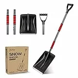 Yardwe 106.7 cm Schneeschaufel mit D-Griff, zusammenklappbares Werkzeug zum Entfernen von Schnee, Sand, Schlamm, Camping, Auto und andere Outdoor-Aktivitäten
