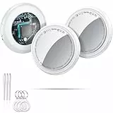 Smart Air Tracker Tags, Schlüsselfinde Kompatibel mit Apple Wo ist APP (iOS NUR, Android Not Supported), Bluetooth Tracker für Gepäck/Taschen, Air Tags Austauschbare Batterien. Reinweiß (3 Pack)