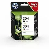HP 304 (3JB05AE) Multipack Original Druckerpatronen 1xSchwarz, 1x Farbe für HP DeskJet 26xx, 37xx, ENVY 50xx