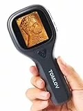 TOMLOV P10 Evo Mikroskop für Erwachsene & Kinder, Tragbare Handlupe mit 2' IPS Bildschirm für Münzen, Insekten & Pflanzen, Juwelierlupe mit Licht, Kompatibel mit Windows/macOS – Schwarz