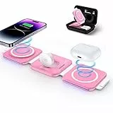 ZUMSEY 3 in 1 Faltbare kabellose Reiseladestation, Apple Ladestation Für Apple Watch und iPhone iPods, Wireless Charger für iPhone 16 15 14 13 12 Pro Max Plus/iWatch 10/9/Ultra/8/7/6/SE/5/4/3/AirPods