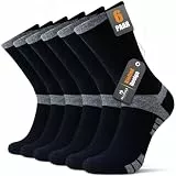 Niofind Socken Herren Damen 43-46 37-42, 6 Paar Baumwolle Sportsocken, Wandersocken, Arbeitssocken, Atmungsaktiv Tennissocken, Laufsocken, Elastische Sneaker Socken Herren mit Dicke Frotteesohle