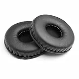 Ersatz-Ohrpolster Leder-Ohrpolster Ersatz-Ohrpolster-Kit für die meisten Kopfhörermodelle geeignet: Universaldurchmesser 70 mm (1 Paar schwarz)