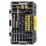 Stanley FatMax 14-tlg. Kombi Bohrer-Set STA88561 (bestehend aus HSS-Bohrer, Steinbohrer und Holzbohrer, im kleinen ToughCase, kompatibel mit Pro-Stack & T-Stak)