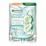 GARNIER Skin Active – Gesichtsmaske aus Gelgewebe Hyaluron Cryo Jelly – gegen Müdigkeit & erfrischende Wirkung – Glycerin, Menthol & Hyaluronsäure – Vegan & Cruelty Free – Müde Haut – 1 Stück