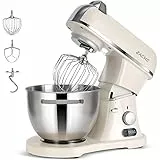 ZACME Profi Küchenmaschine Knetmaschine Aluminiumgussgehäuse(1500W),7L Edelstahlschüssel Teigmaschine mit LED-Touchscreen,Geräuscharme Rührmaschine,3 Rühraufsätze und Spritzschutz,11 Geschwindigkeit