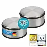 Designer Türstopper aus Edelstahl Gummi Türpuffer Türhalter Stopper 1,2kg (Silber 11x6cm, 2 Stück)