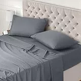 Utopia Bedding Bettwäsche, 150 x 200 cm, Bettlaken für Doppelbett, 4-teiliges Bettwäsche-Set, Polyester, Mikrofaser, 1 Spannbettlaken 150 x 200 cm, 1 Bettlaken 266 x 259 cm und 2 Kissenbezüge 50 x 75