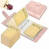 1 rosa Ledermappe Mit 2 Ringe und 50 Samentütchen,Selbstklebende Organizer für Garten, Samen-Spar-Umschläge, Saatgut Aufbewahrung, für Saatgut Aufbewahrung für Gartensamen Saatgut Blumensamen
