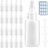 DKBT 20 Stück Quetschflasche 60ml Squeeze Flasche Spritzflasche Dosierflasche Saucenflasche Ketchup Flasche Spenderflasche Squeeze Bottle Soßenflaschen Soßenspender ölflasche Plastik küche