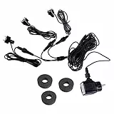 Arnusa 3er Set LED Quellsteinbeleuchtung 12V AC IP44 – Springbrunnen & Gartenbrunnen Beleuchtung mit 10 m Kabel 30 mm LED Quellstein Spots inkl. 1/2' & 3/4' Schlauchanschluss (Warmweiß)