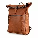 Berliner Bags Vintage Rucksack Utrecht XL aus Leder, Fahrradrucksack mit Laptopfach für Damen und Herren - Braun