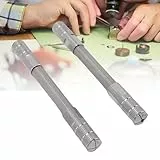 ZJchao Edelstahl-Doppelend-Schraubstock-Handbohrer-Set, Präzisions-Uhrenreparaturwerkzeug für die Schmuckherstellung, Mikromechanische Baugruppen, 2 Stück, 12 Cm
