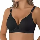 Nahtlos BH Klassische BHS Damen P-ush Up mit Verstellbarem Bustier Große Brüste Unterwäsche T-shirtbh Sport BH Ohne Bügel Starker Halt Trainings Schlaf BHS Gepolstert für Alltag Yoga