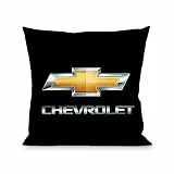 Buckle-Down Dekorativer Überwurf mit Chevy-Fliege, Chevrolet, Schwarz, Gold, Silber, Verblassen