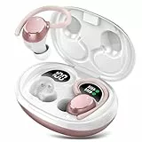 QXQ Bluetooth Kopfhörer Sport, In Ear Kopfhörer Kabellos Bluetooth 5.3, mit Ladeetui, LED-Anzeige, IPX7 wasserdichte Ohrhörer, Comfort Fit, 60 Std Spielzeit (Pink)