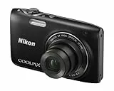 Nikon Coolpix S3100 Digitalkamera (14 Megapixel, 5-fach opt. Zoom, 6,7 cm (2,7 Zoll) Display, HD Videofunktion) schwarz