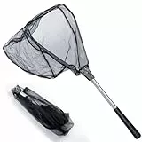 NAKIHOUSE Kescher Angeln, 55cm Faltbare Angeln Netz Angelnetz Teichkescher Diverse Längen auch für Erwachsene und Kinder, Zum Fangen von Fischen, Schmetterlingen, Hühnern, Gänsen, Enten und Vögeln