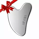 ARI ANWA Premium Gua Sha Edelstahl – Gesichtsmassage Tool für Lymphdrainage & Jawline | Gua Sha Metall Stein für Face Massage | Robust, Kühl & Hygienisch