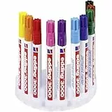edding 3000 Permanentmarker - 10 Stifte in Stiftehalter - Rund-Spitze 1,5-3 mm - schnell trocknender Permanent Marker - wasserfest, wischfest - für Karton, Kunststoff, Holz, Metall - Universalmarker