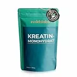Kreatin Monohydrat Pulver - ultrarein & optimal löslich - Feinstes mikronisiertes Pulver für bessere Aufnahme - Ideal für Leistungssteigerung - Laborgeprüft & ohne Zusätze (1er Pack)