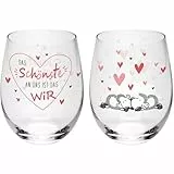Sheepworld Trinkglas-Set mit Motiv 'Das Schönste' | Geschenkset mit 2 Trinkgläsern, 60 cl, in Geschenkbox | 73789