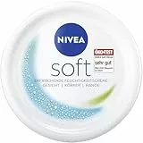 NIVEA Soft erfrischende Feuchtigkeitscreme (200 ml), leichte Creme mit Vitamin E und 100% natürlichem Jojoba-Öl, schnell einziehende Hautcreme für fühlbar entspannte Haut