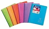 Clairefontaine 321601C Koverbook, 9 x 14cm, kariert, 50 Blatt, mit Spiralbindung, 1 Stück, farbig sortiert