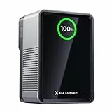 K&F CONCEPT V Mount Battery, 99Wh / 6700mAh V-Mount-Akku mit PD 100W USB-C-Schnellladung,KF-V99 Pro Mini V Lock Battery mit D-TAP/Type-A/DC/USB-A/Type-C für Kamera Videoleuchte Handy Tablet Camcorder