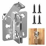 Türriegel Abschließbar Edelstahl Riegel Klein Riegelschloss 2 in 1 Riegel mit Schloss-Loch Schraube Fensterriegel Außen Türverriegelung Links öffnen Verriegelung Schlossriegel für Fenster,Tür (Silber)