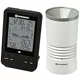 Bresser digitaler Funk-Regenmesser mit Temperaturanzeige, 150?m Reichweite, 868?MHz, Histogramm, Profi-Messung