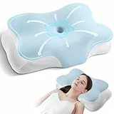 Silkena Kissen, Nackenkissen Memory Foam, Ergonomisches Kopfkissen mit Nackenstütze für Seiten-, Rücken-, Bauchschläfer – mit abnehmbarem Bezug