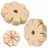 Maxmoc Knupfstern aus Holz,2 Stück Armband Strickscheibe & Kumihimo Flechtscheibe, DIY Knüpfstern für armbänder knüpfen, Schmuck Basteln, Handarbeit & kreative Geschenkideen