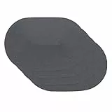 Venilia Tischset Grau Oval, Platzset für Esszimmer, Esstischmatten, Telleruntersetzer, Platzdeckchen, gewebt, lebensmittelecht, 45 x 30 cm, 4 Stück, 59114