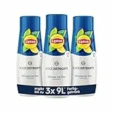 SodaStream Sirup 3x Lipton Ice Tea Zitrone, 1x Flasche ergibt 9 Liter Fertiggetränk, Sekundenschnell zubereitet und immer frisch, 3x 440 ml
