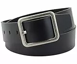 Vascavi Ledergürtel, 4,5 cm breit, Echtes Leder, Unisex Gürtel für Damen und Herren, MADE IN GERMANY, AM62-PL-Schwarz-105